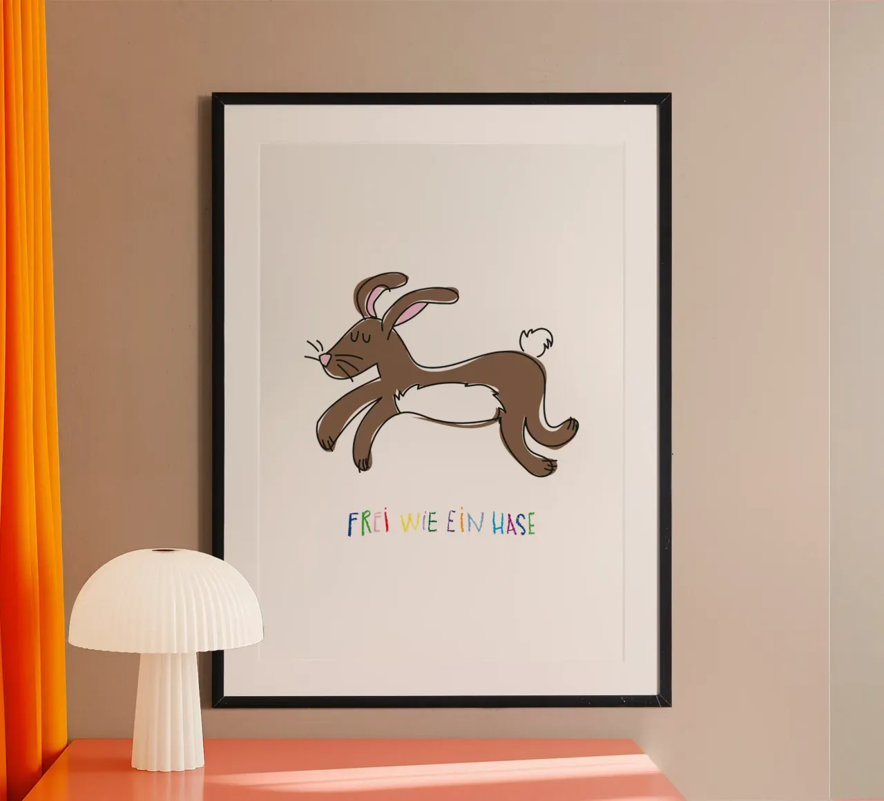 Frei wie ein Hase poster da Brushmeetspaper