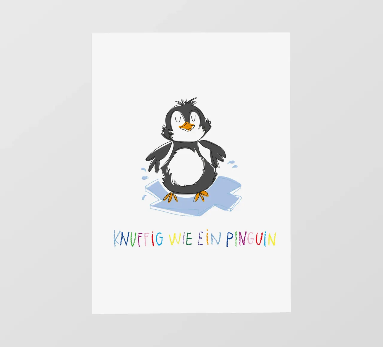 Knuffig wie ein Pinguin papier peint photo de Brushmeetspaper