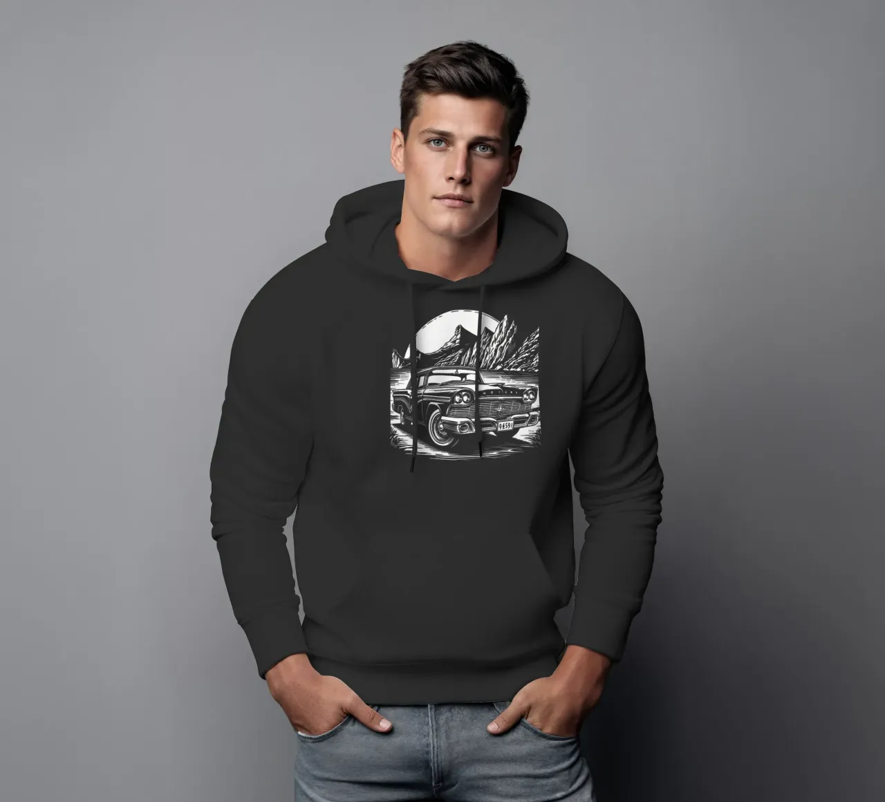 Vintage Classic Car hoodie by Mohs