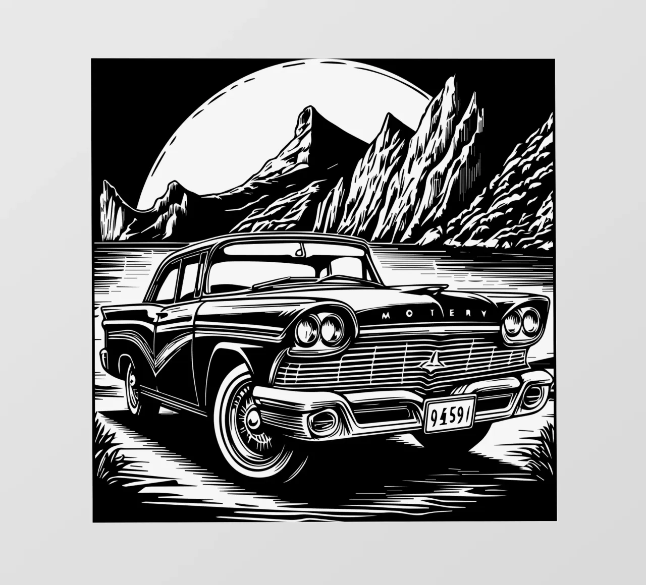 Oldtimer Oldtimer Backlit Folie von Mohs