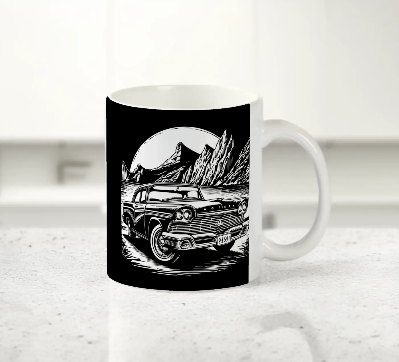 Oldtimer Oldtimer Keramik Tasse von Mohs