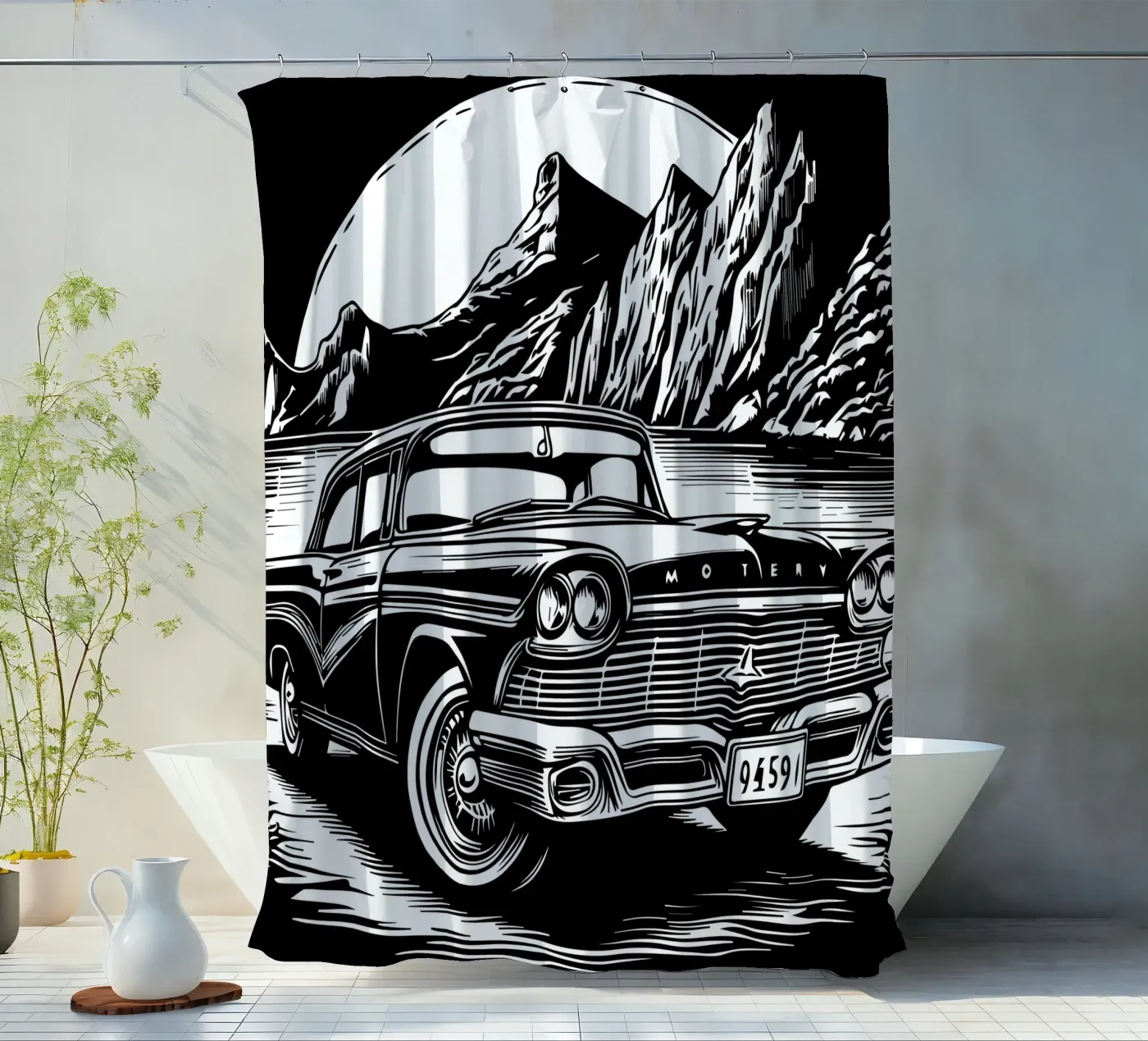 Oldtimer Oldtimer Duschvorhang von Mohs