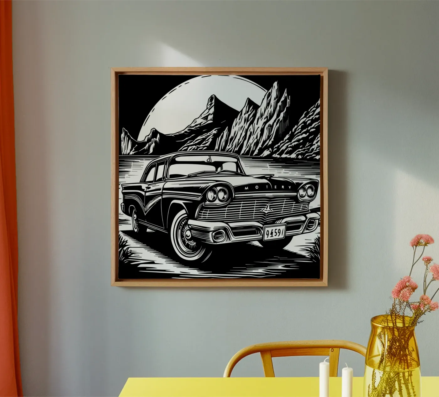 Vintage Classic Car Leinwand von Mohs
