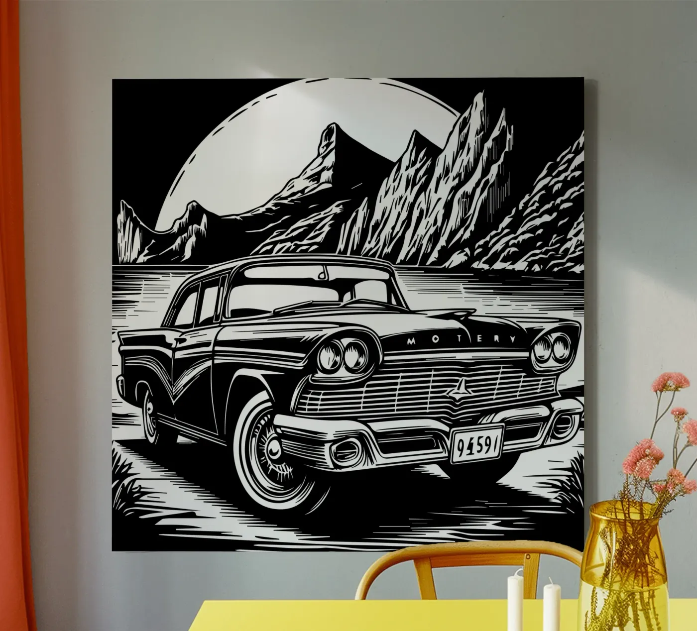 Vintage Classic Car Leinwand von Mohs
