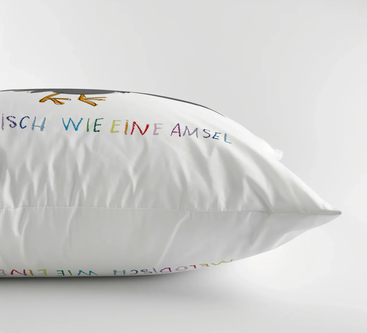 Melodisch wie eine Amsel cuscino da Brushmeetspaper