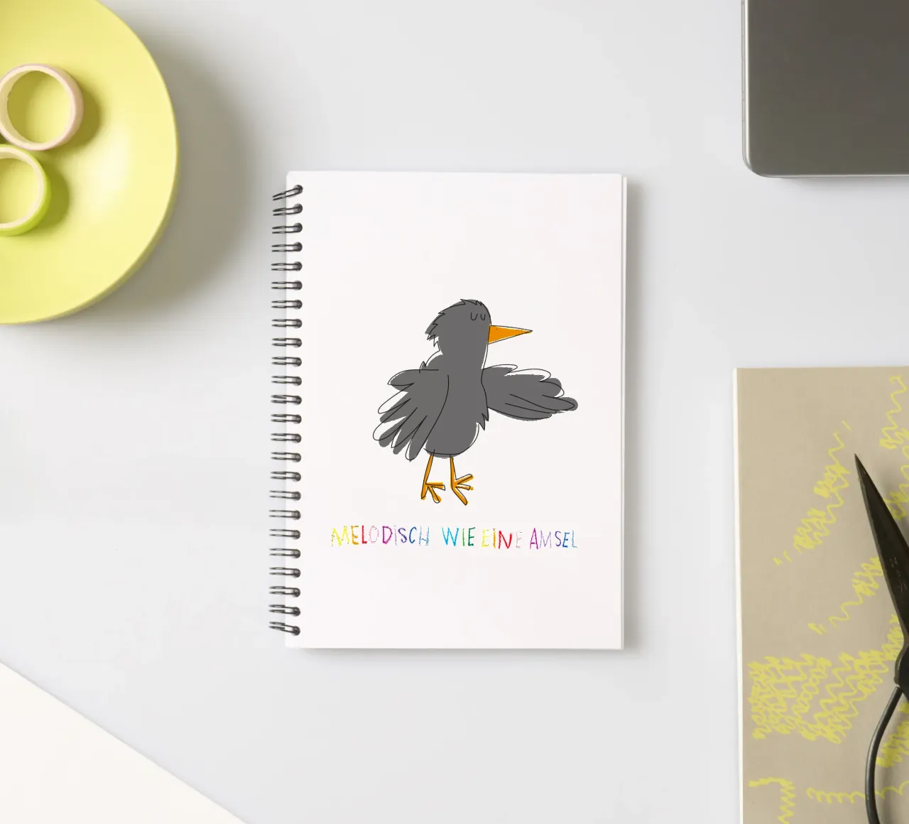 Melodisch wie eine Amsel diario ad anelli da Brushmeetspaper