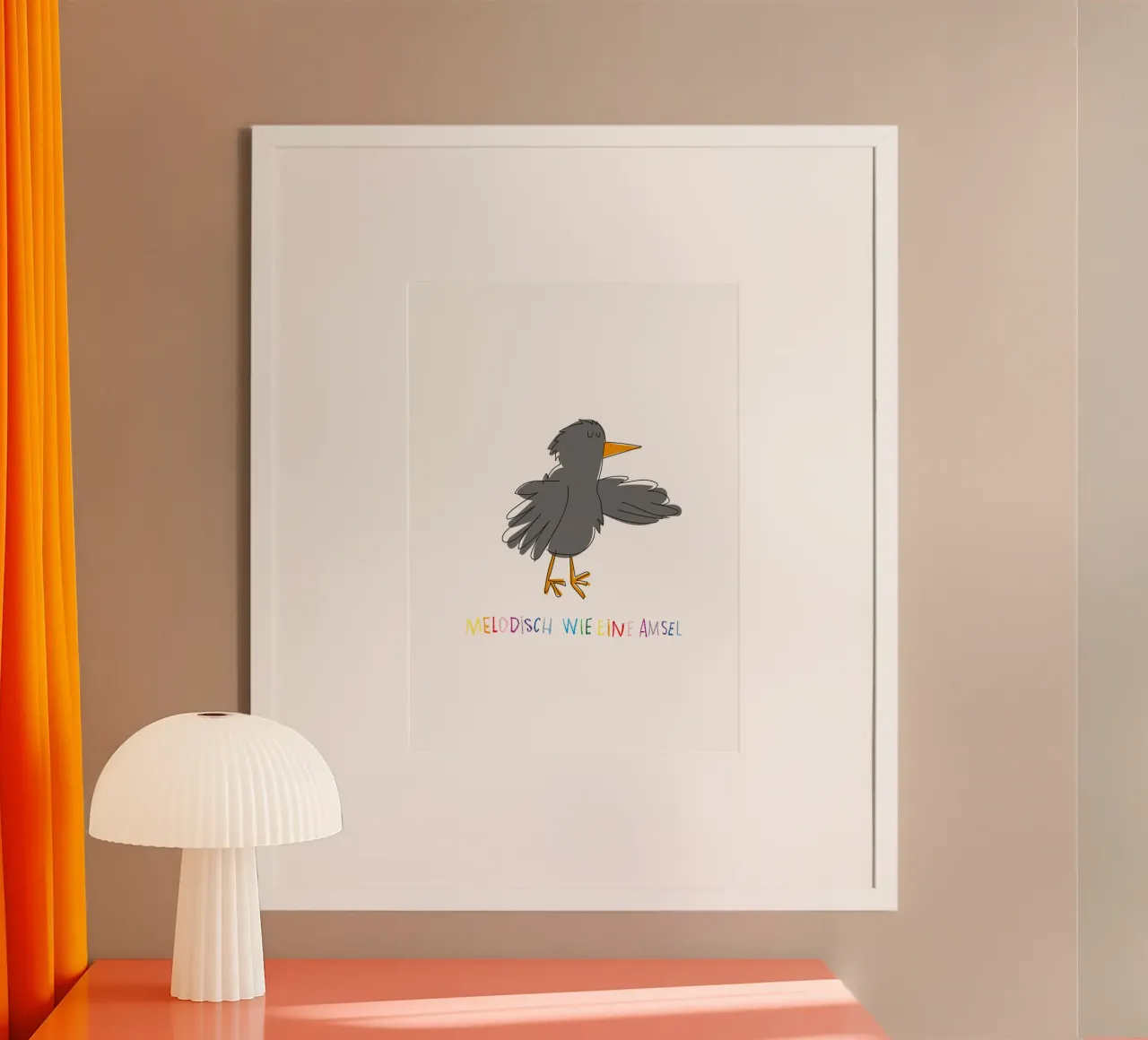 Melodisch wie eine Amsel carta hahnemühle da Brushmeetspaper