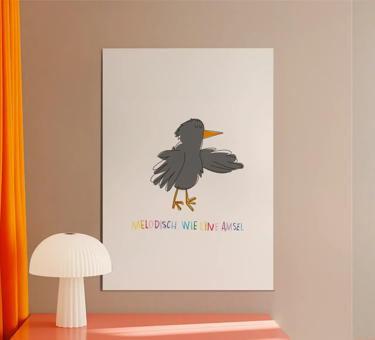 Melodisch wie eine Amsel carta hahnemühle da Brushmeetspaper