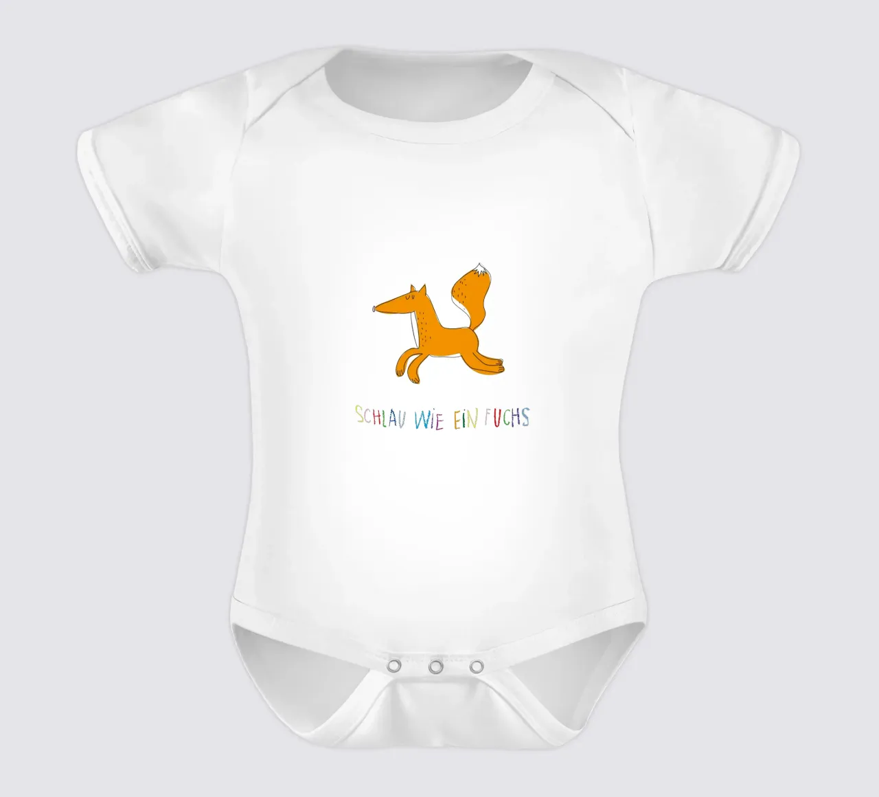 Schlau wie ein Fuchs body neonato maniche corte da Brushmeetspaper