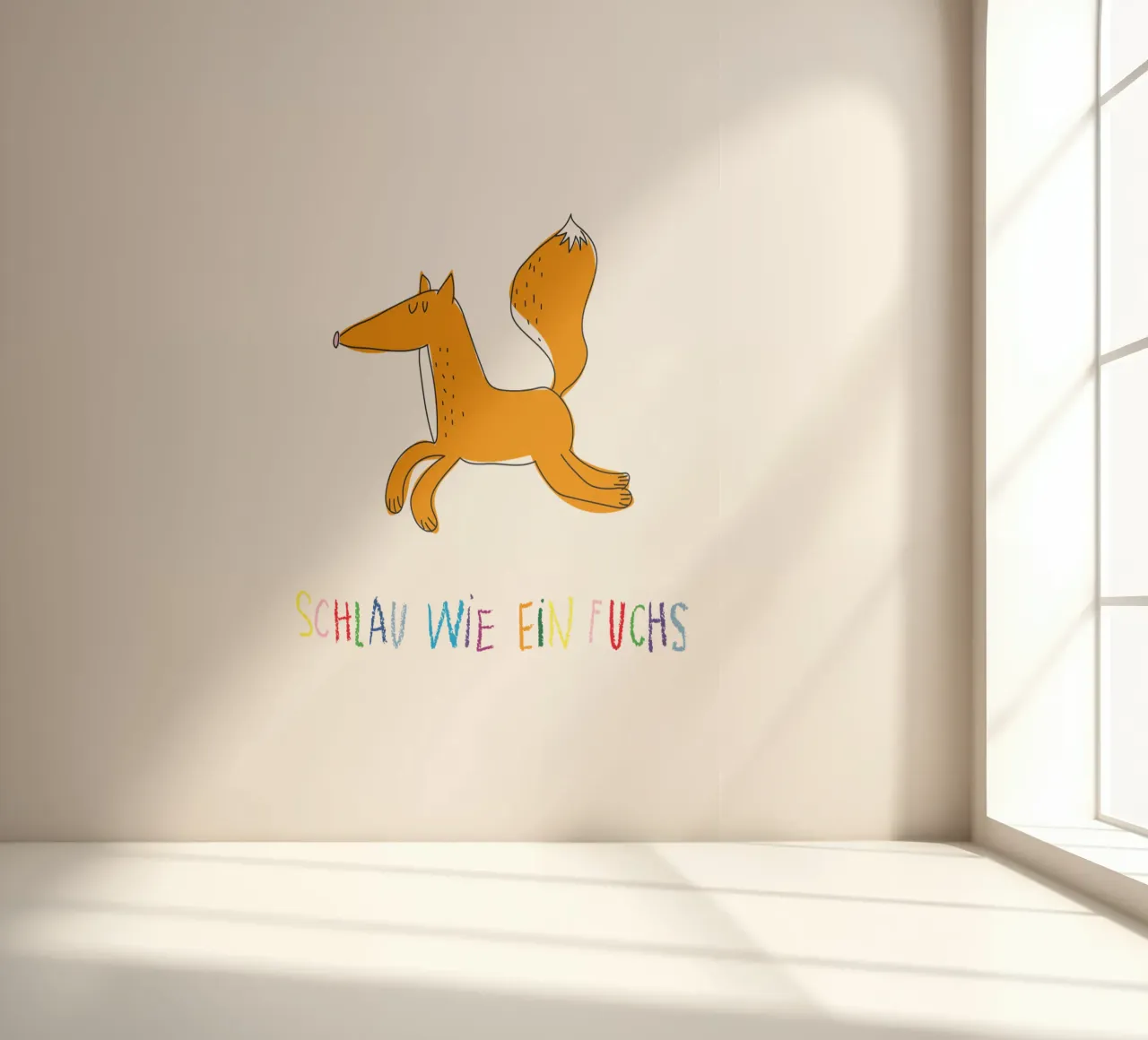 Schlau wie ein Fuchs Fototapete von Brushmeetspaper