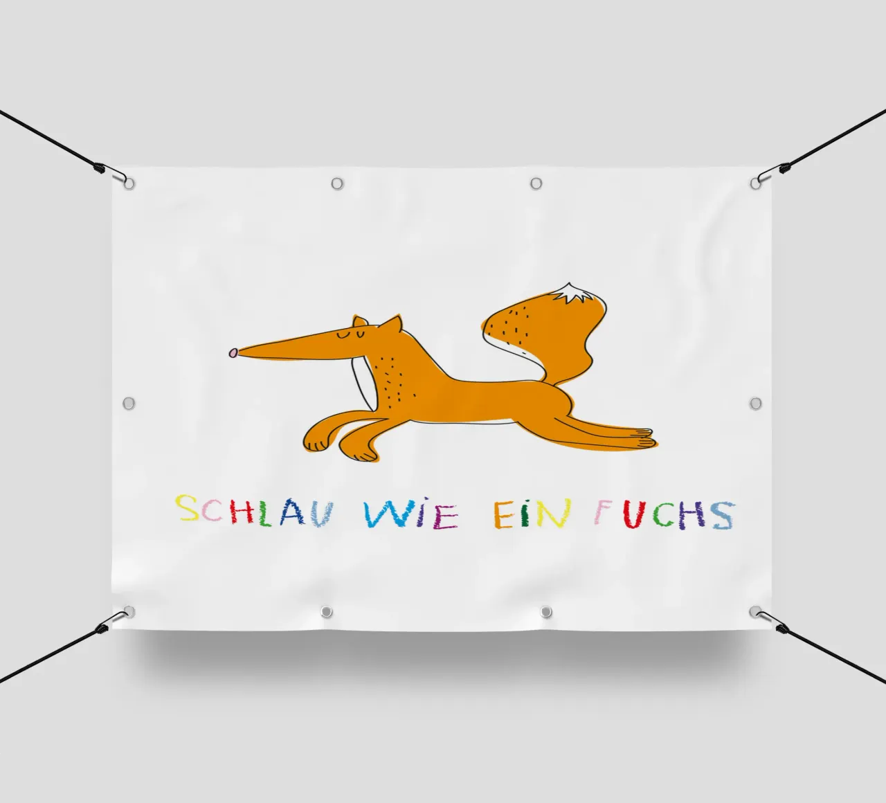 Schlau wie ein Fuchs telo in pvc da Brushmeetspaper