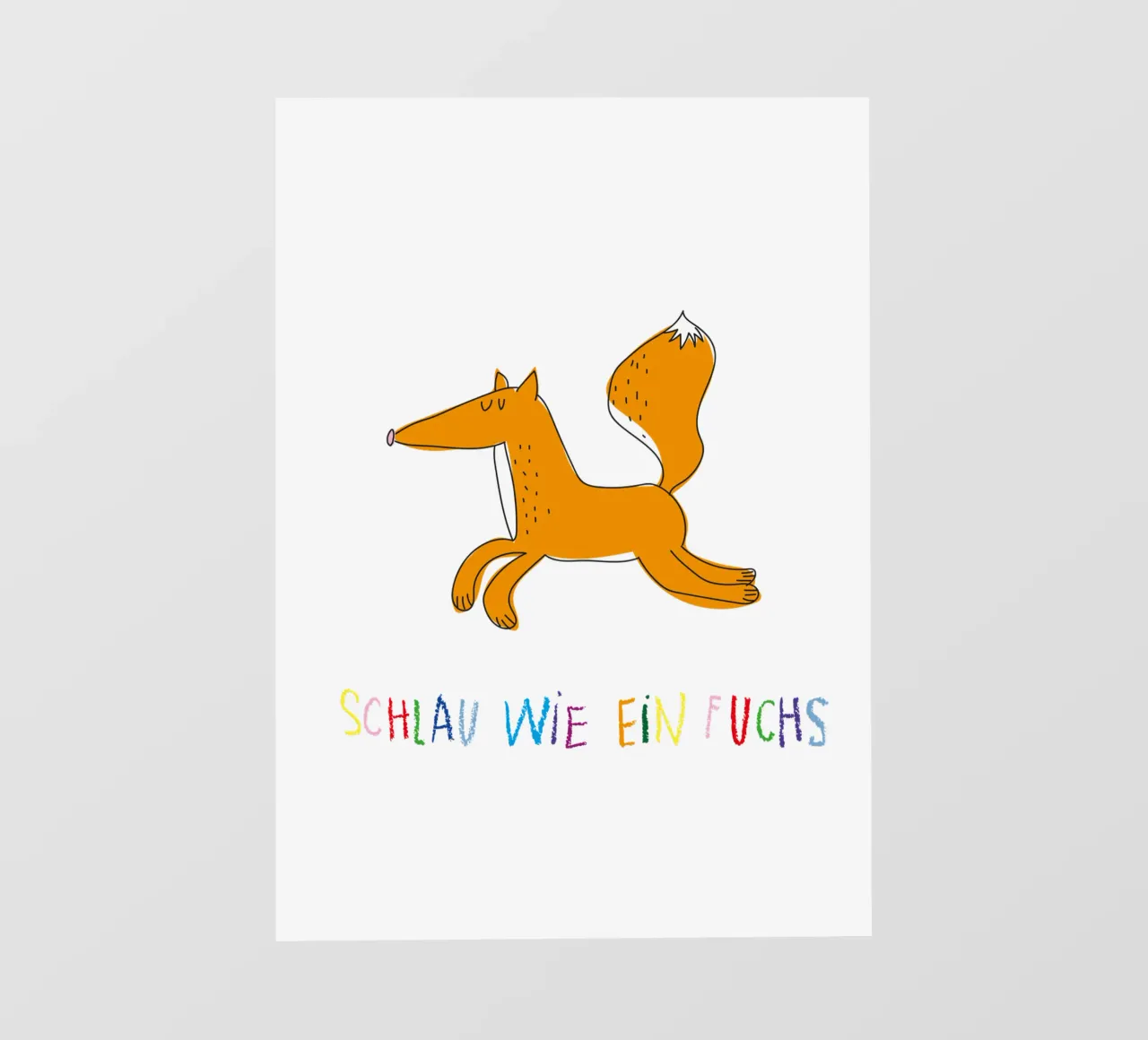 Schlau wie ein Fuchs telo in pvc da Brushmeetspaper