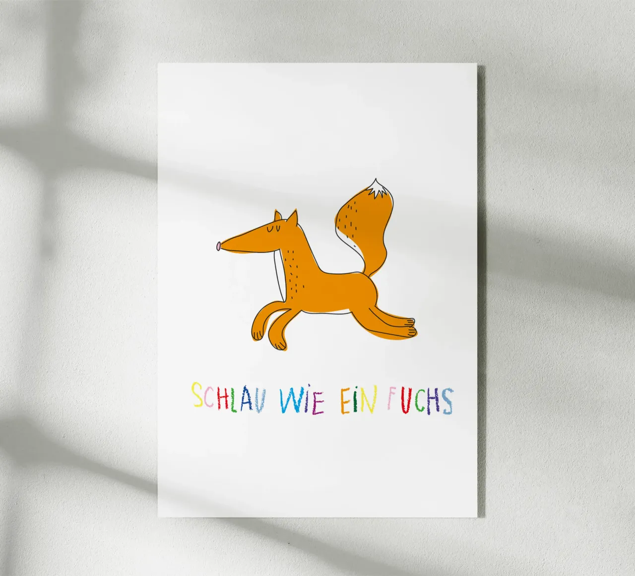 Schlau wie ein Fuchs plexiglass da Brushmeetspaper