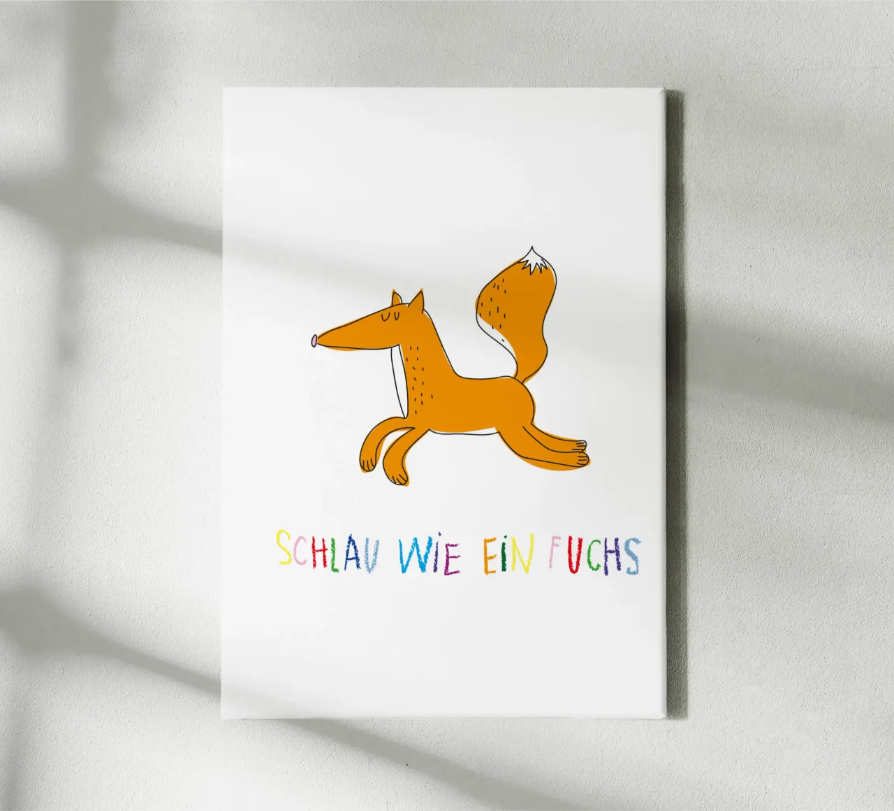 Schlau wie ein Fuchs canvas by Brushmeetspaper