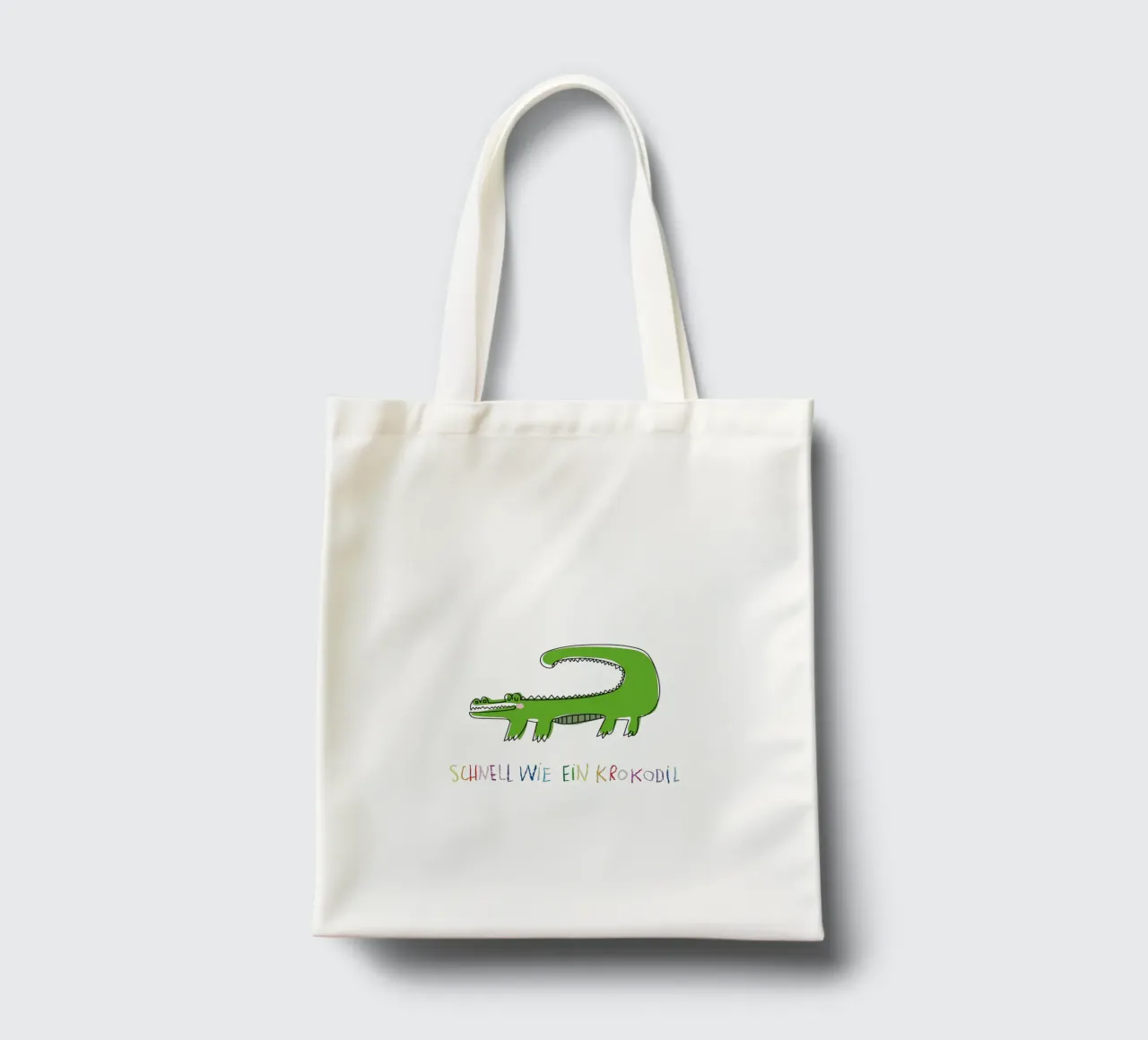 Schnell wie ein Krokodil borsa in juta da Brushmeetspaper