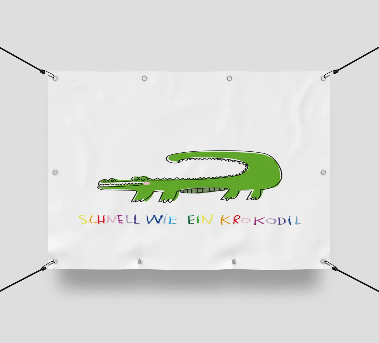 Schnell wie ein Krokodil telo in pvc da Brushmeetspaper