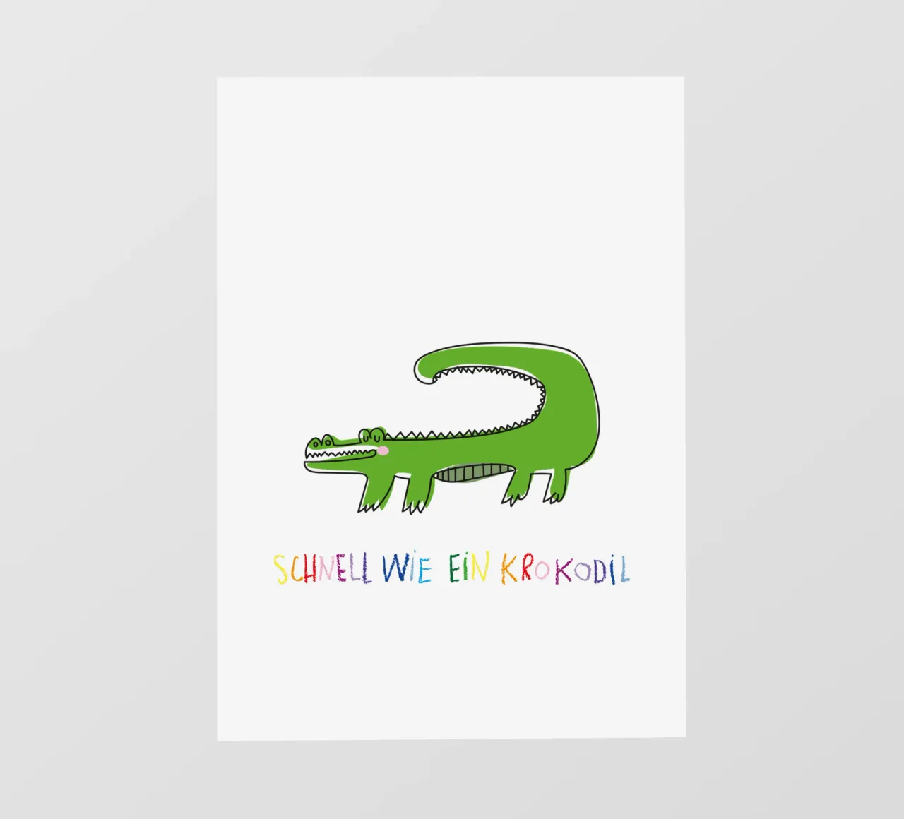 Schnell wie ein Krokodil telo in pvc da Brushmeetspaper