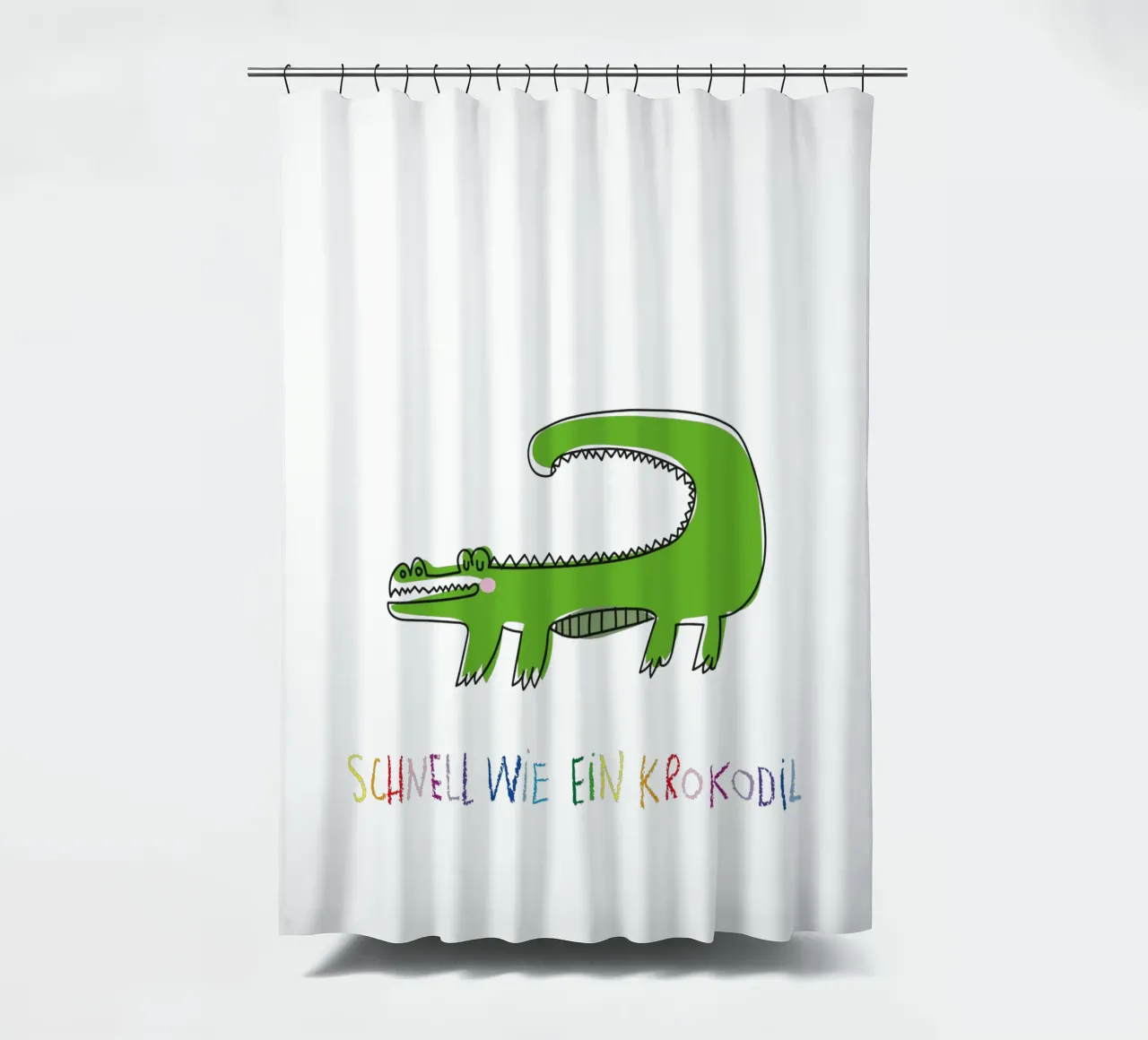 Schnell wie ein Krokodil tenda da doccia da Brushmeetspaper