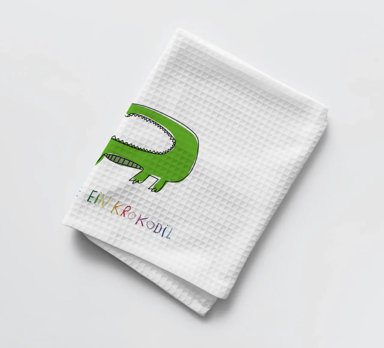 Schnell wie ein Krokodil torchon de Brushmeetspaper