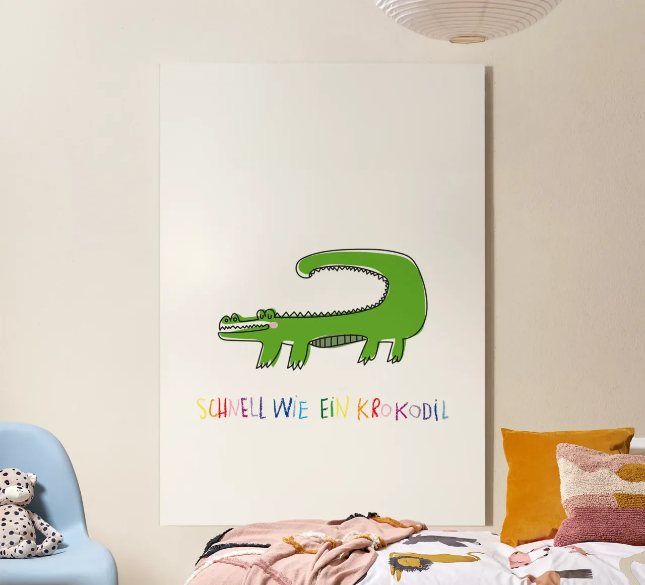 Schnell wie ein Krokodil acrylic glass by Brushmeetspaper