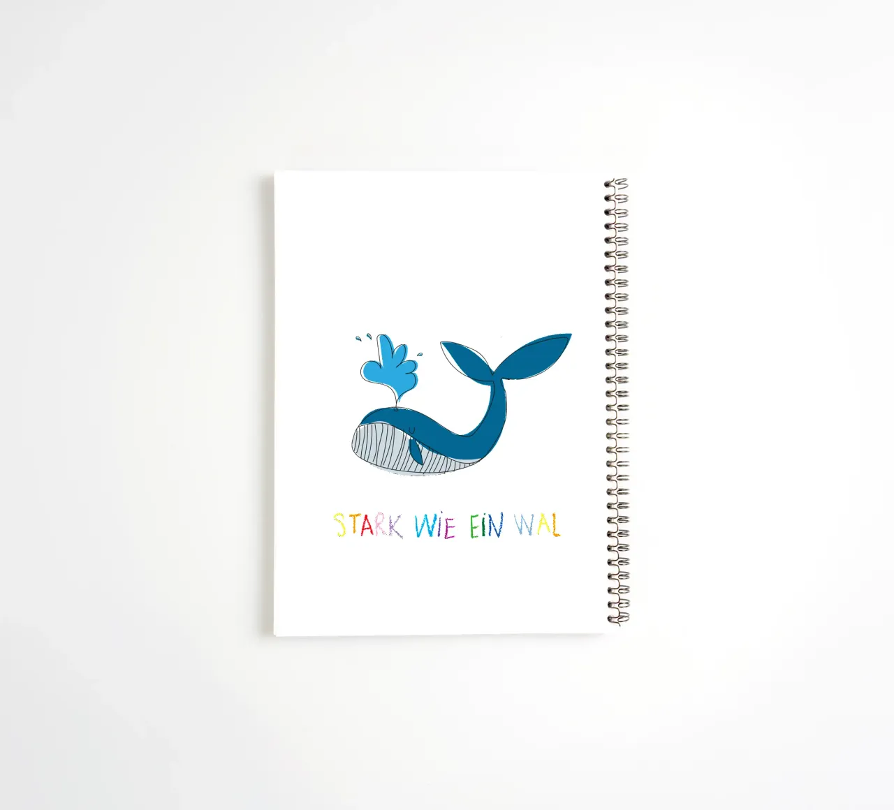 Stark wie ein Wal spiral notebook by Brushmeetspaper