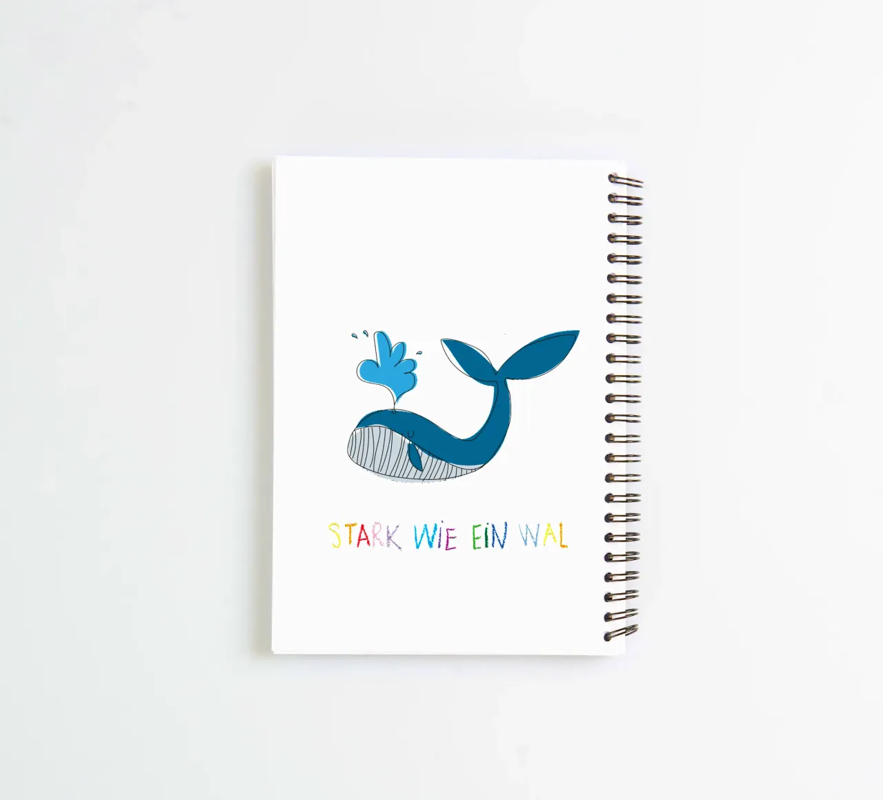 Stark wie ein Wal spiral notebook by Brushmeetspaper