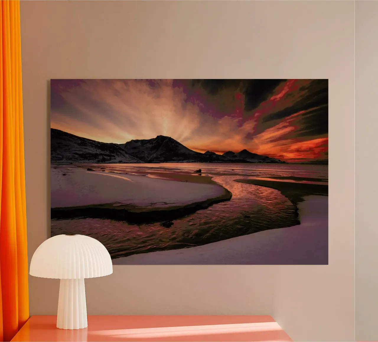 Golden Sunset plexiglass da Pictufy