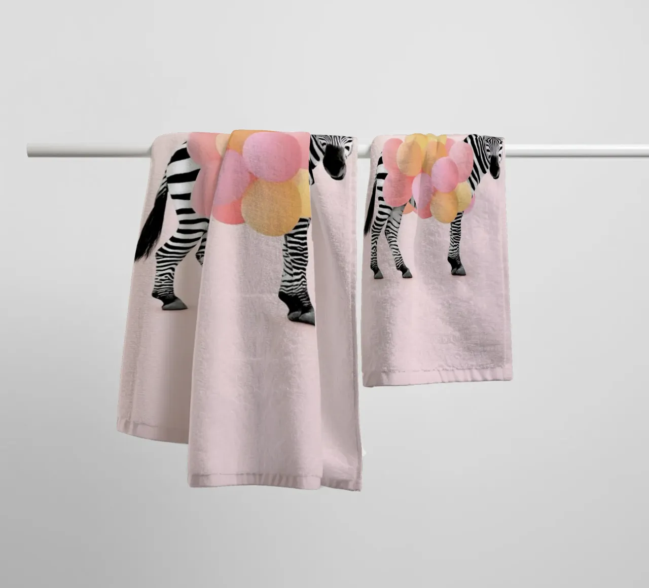 Zebra Balloon asciugamano da bagno da Paul Fuentes Design