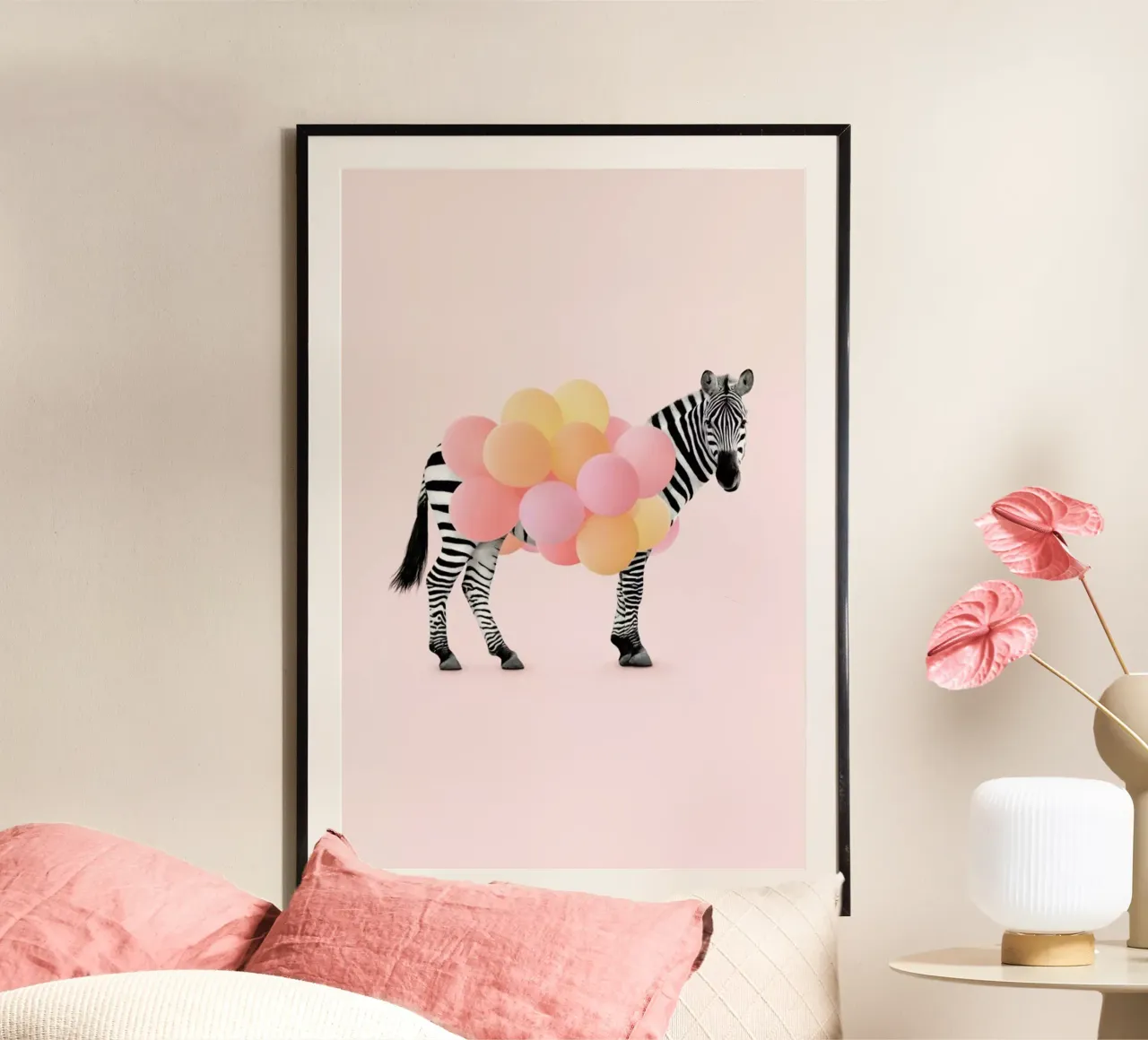 Zebra Balloon poster da Paul Fuentes Design