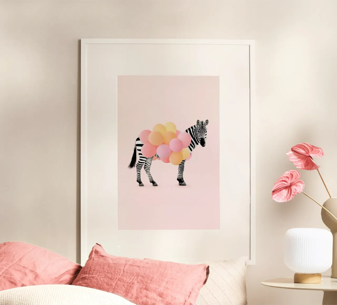 Zebra Balloon poster da Paul Fuentes Design