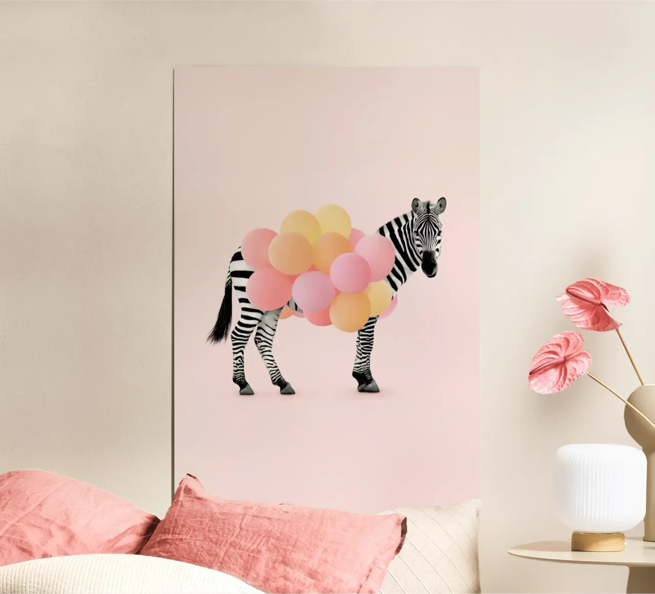 Zebra Balloon poster da Paul Fuentes Design