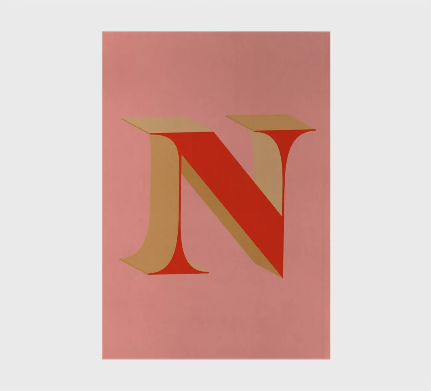 Red N notebook by daylight design studio