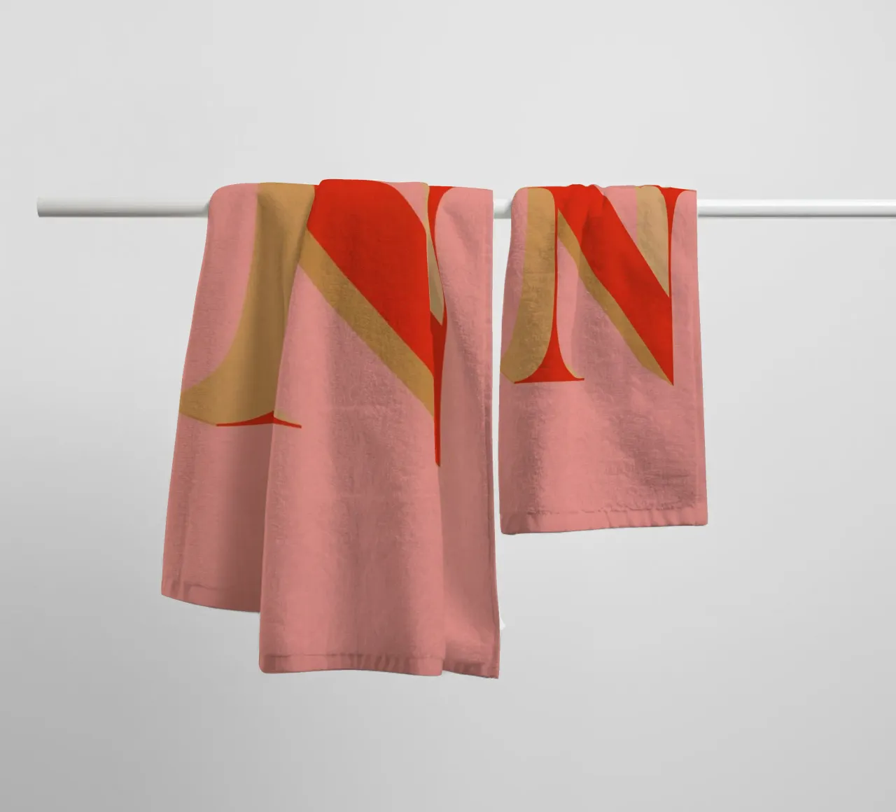 Red N towel by daylight design studio
