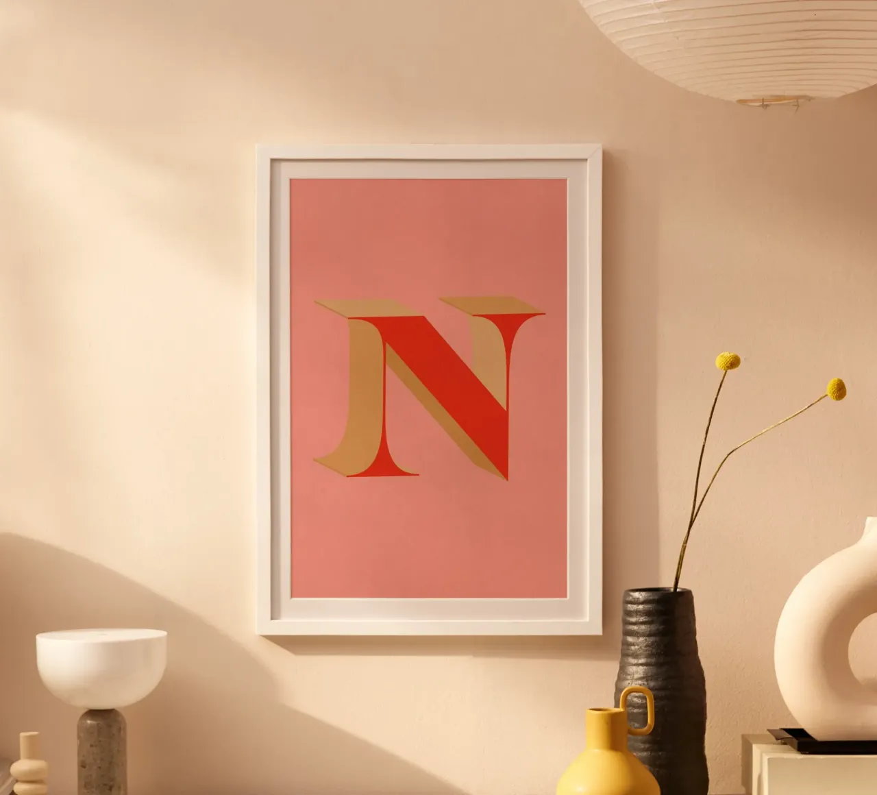 Red N poster by daylight design studio