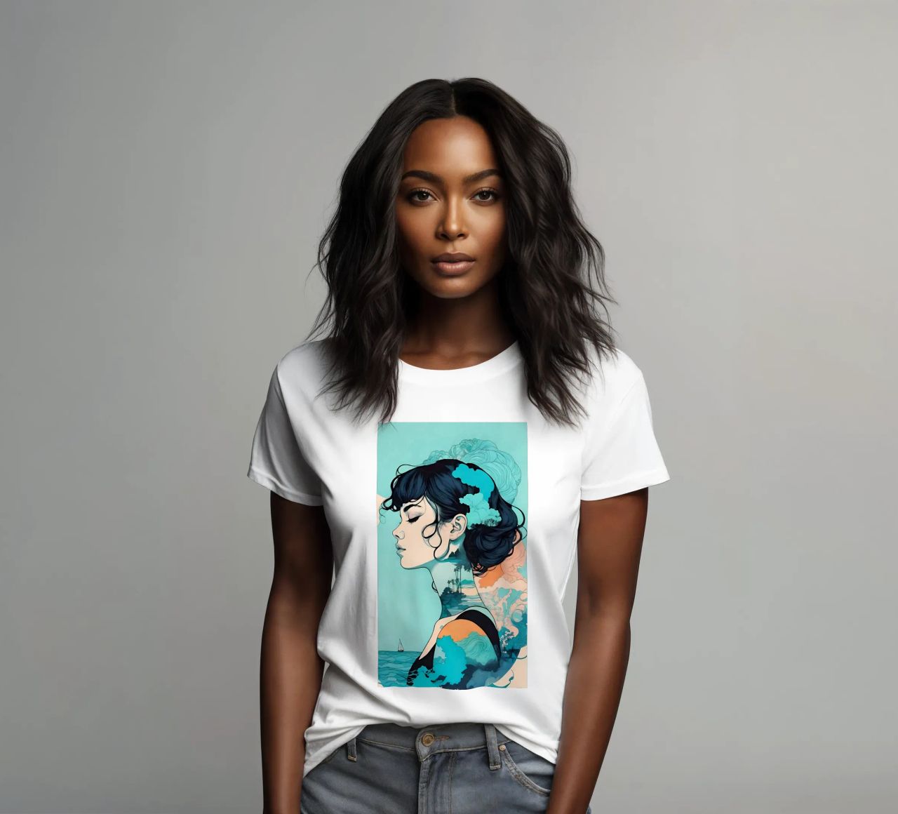 Minimalist Art Poster 408 women's fitted t-shirt by ahmiaLodri