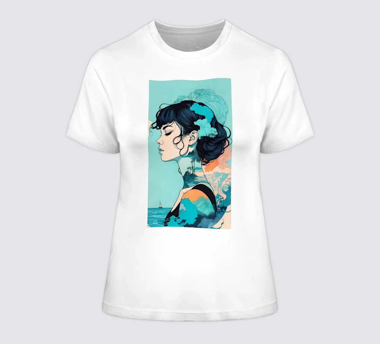 Minimalist Art Poster 408 women's fitted t-shirt by ahmiaLodri
