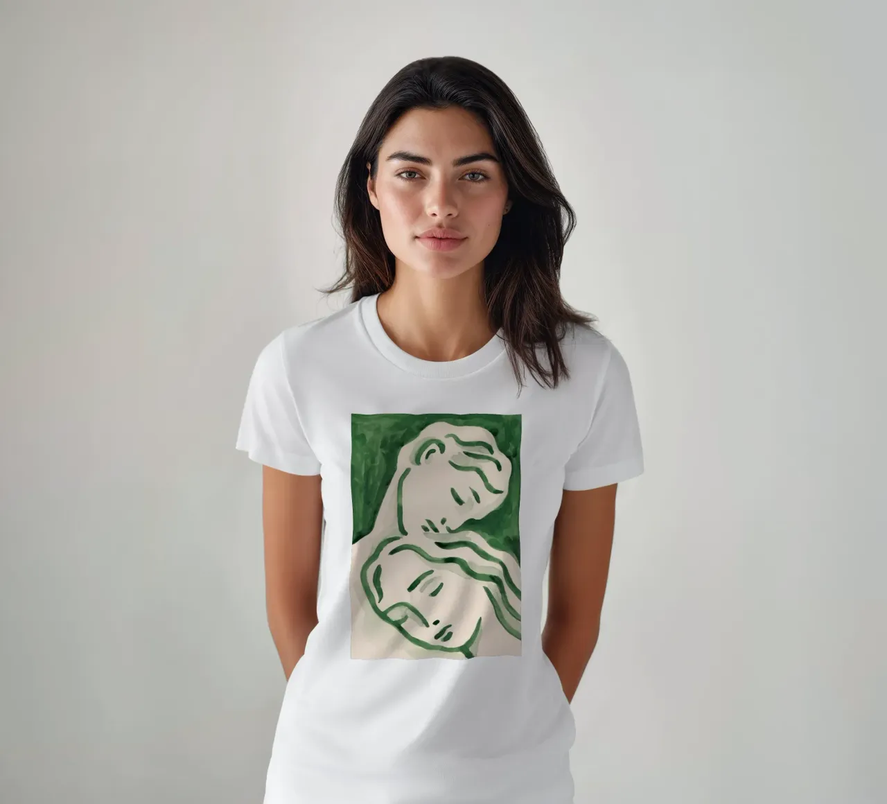 Groene Muurkunst, Smaragd Poster, Abstracte Moderne Muurkunst t-shirt van Boheme