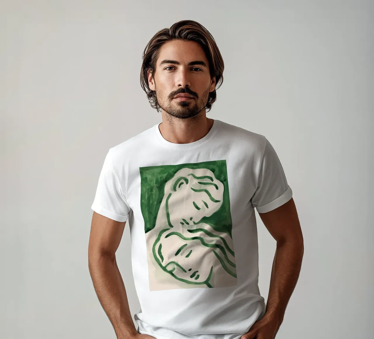 Groene Muurkunst, Smaragd Poster, Abstracte Moderne Muurkunst t-shirt van Boheme