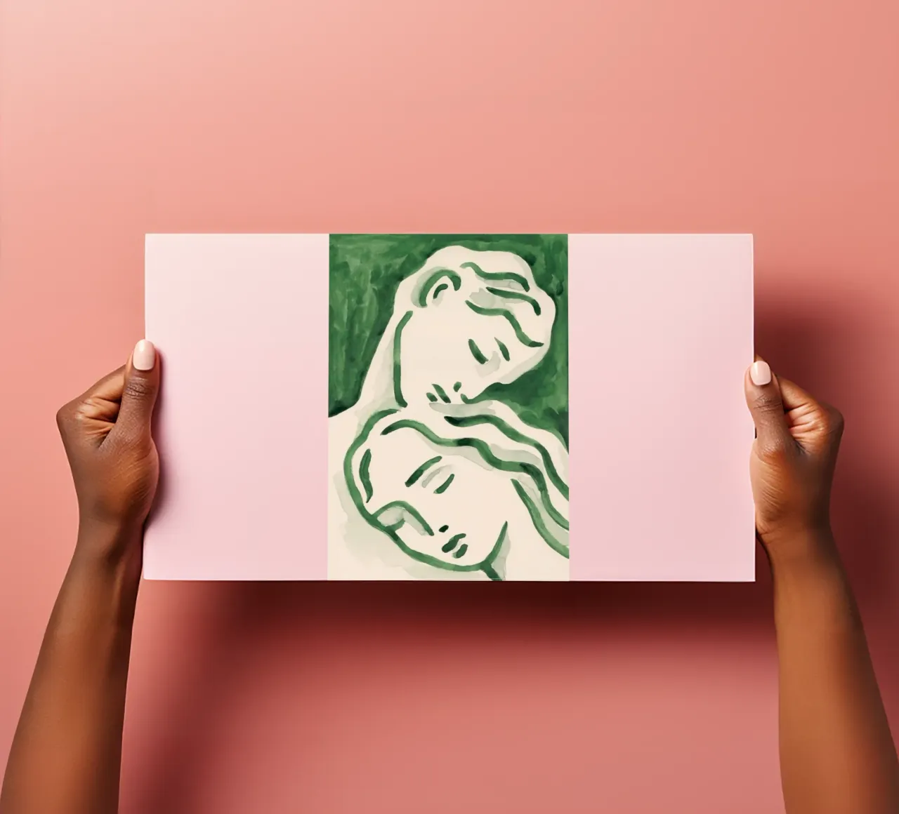 Grüne Wandkunst, Smaragd Poster, Abstrakte Moderne Wandkunst Stickerbogen von Boheme