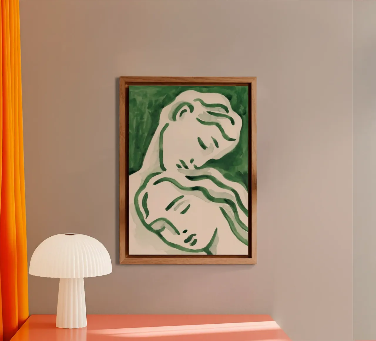 Green Wall Art, Emerald Poster, Abstract Modern Wall Art alu-dibond by Boheme