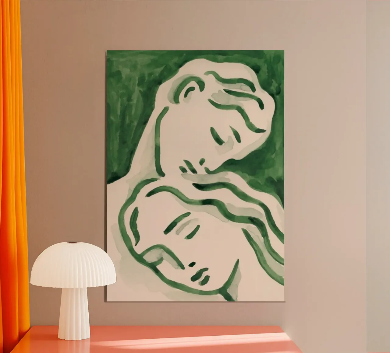 Green Wall Art, Emerald Poster, Abstract Modern Wall Art alu-dibond by Boheme
