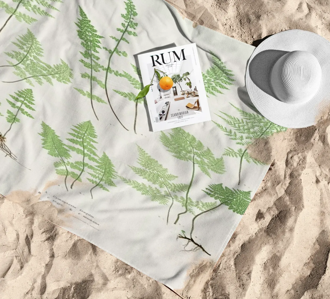 Ferns beach towel by Astër