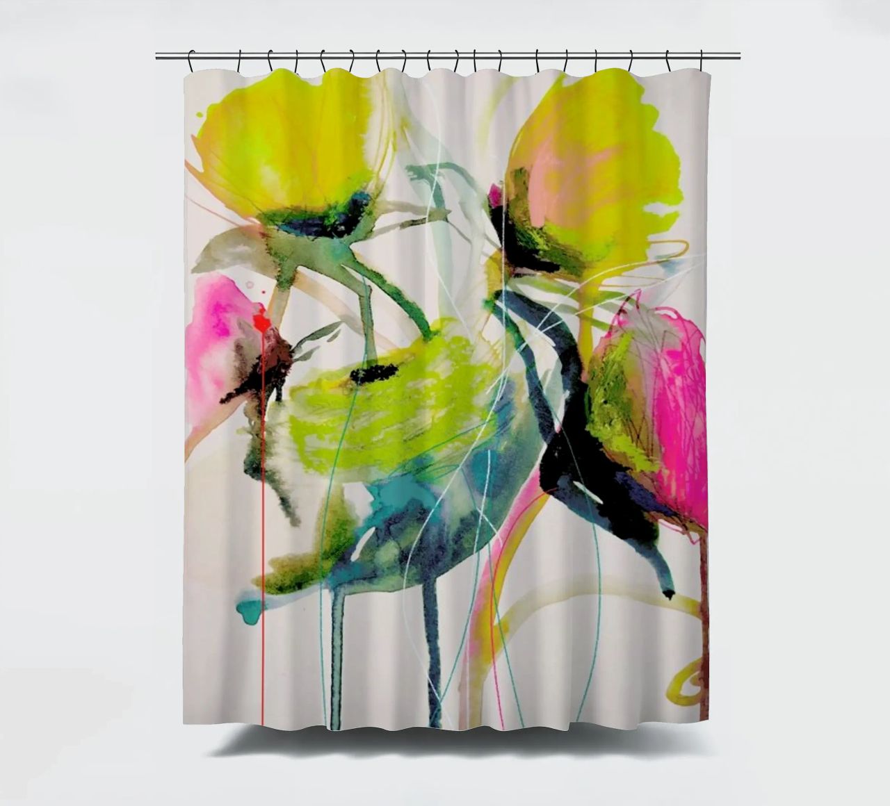 Bloom Series Bright 0919 Duschvorhang von Leigh Viner