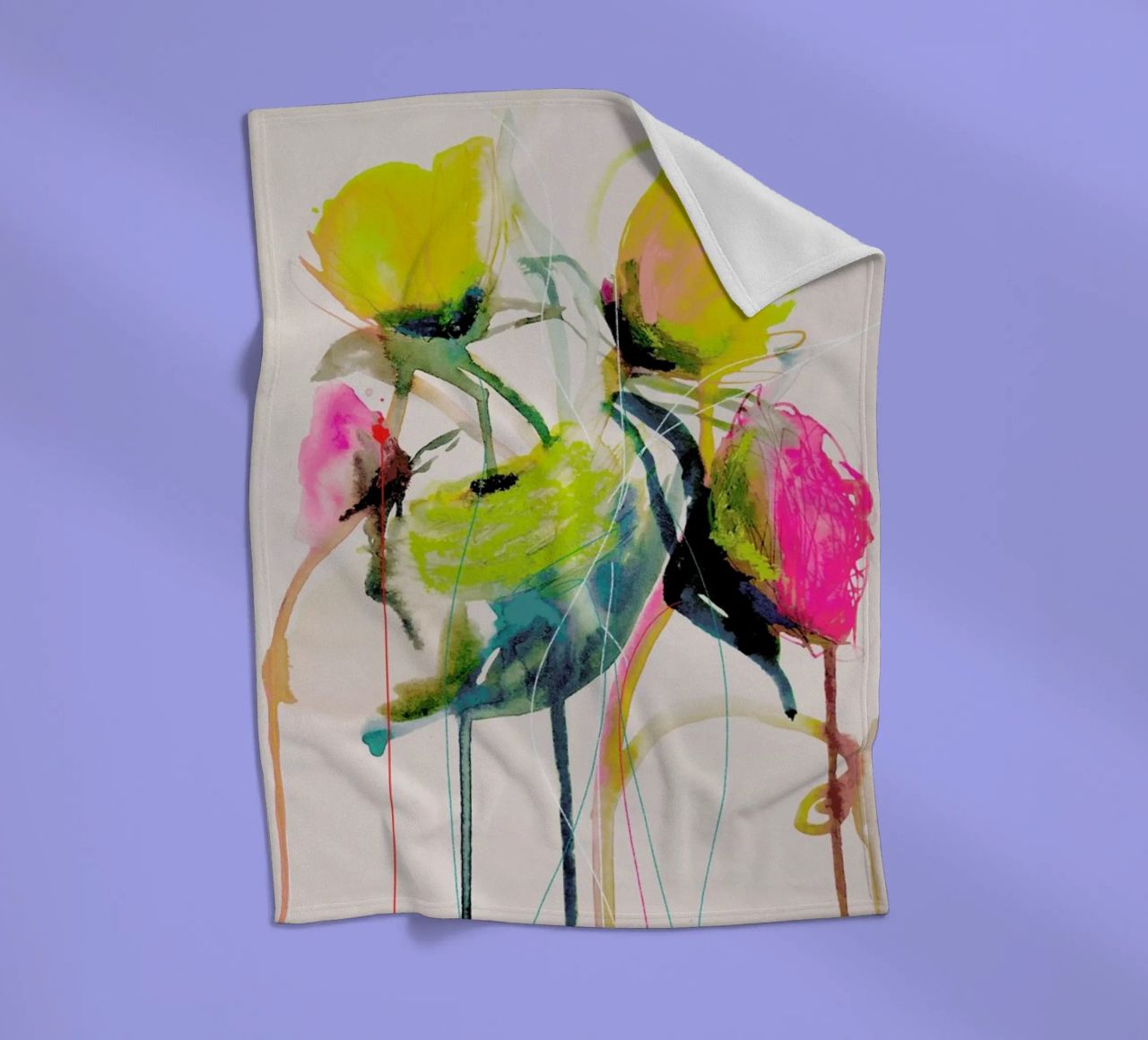Bloom Series Bright 0919 Fleecedecke von Leigh Viner