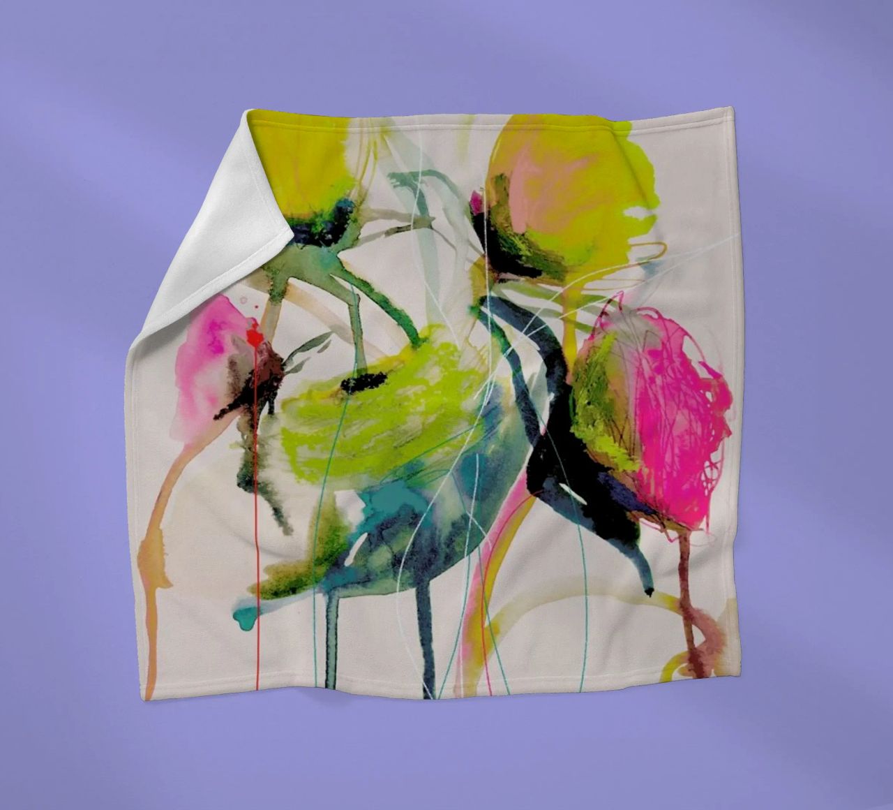 Bloom Series Bright 0919 Fleecedecke von Leigh Viner