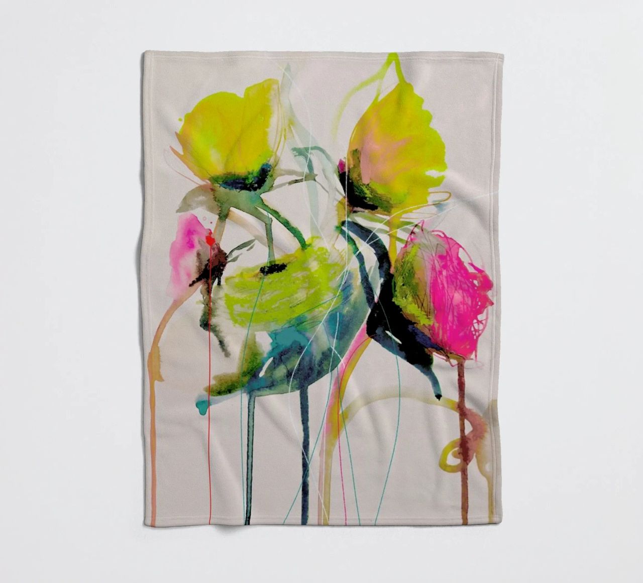 Bloom Series Bright 0919 Fleecedecke von Leigh Viner