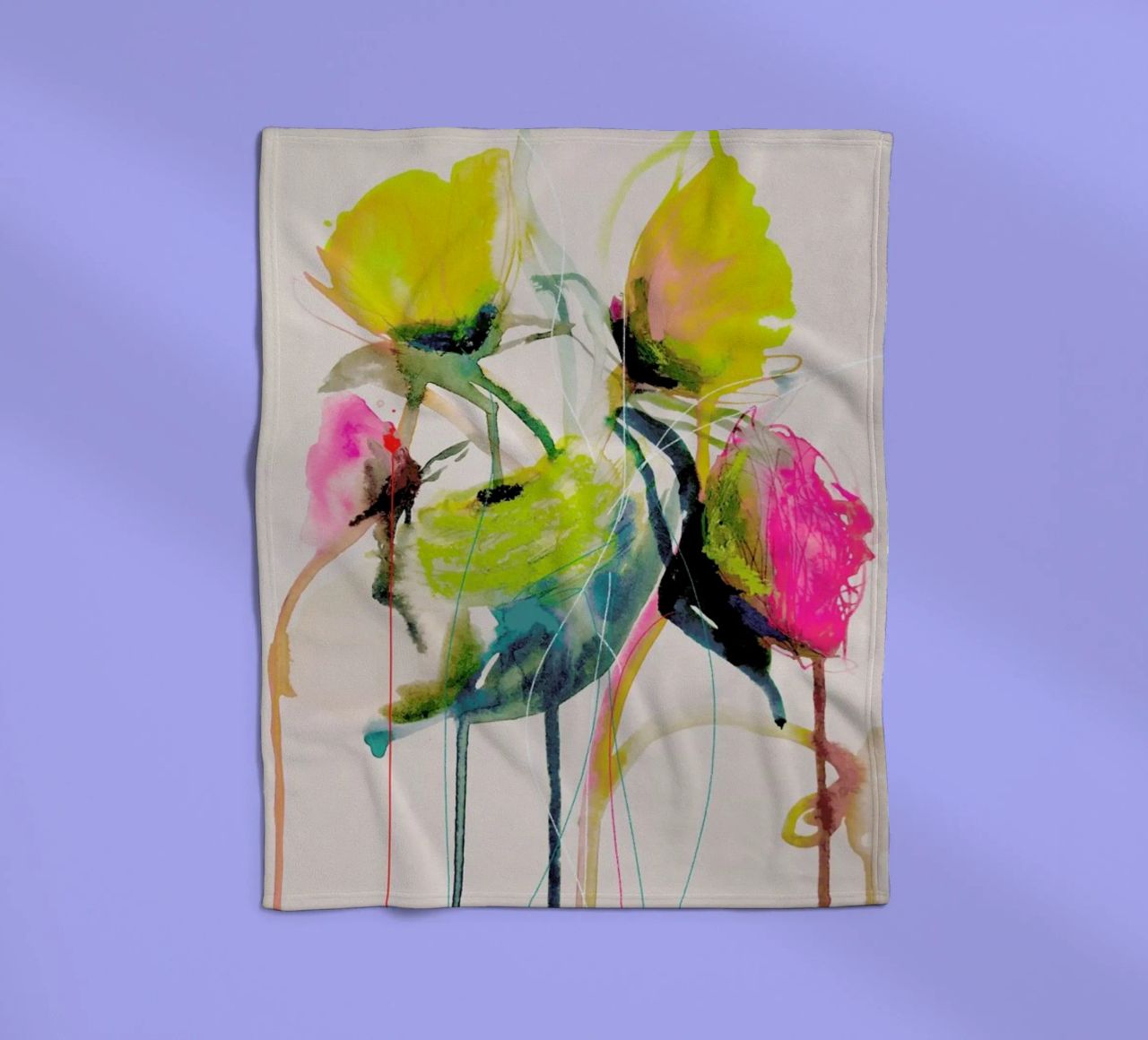 Bloom Series Bright 0919 Fleecedecke von Leigh Viner