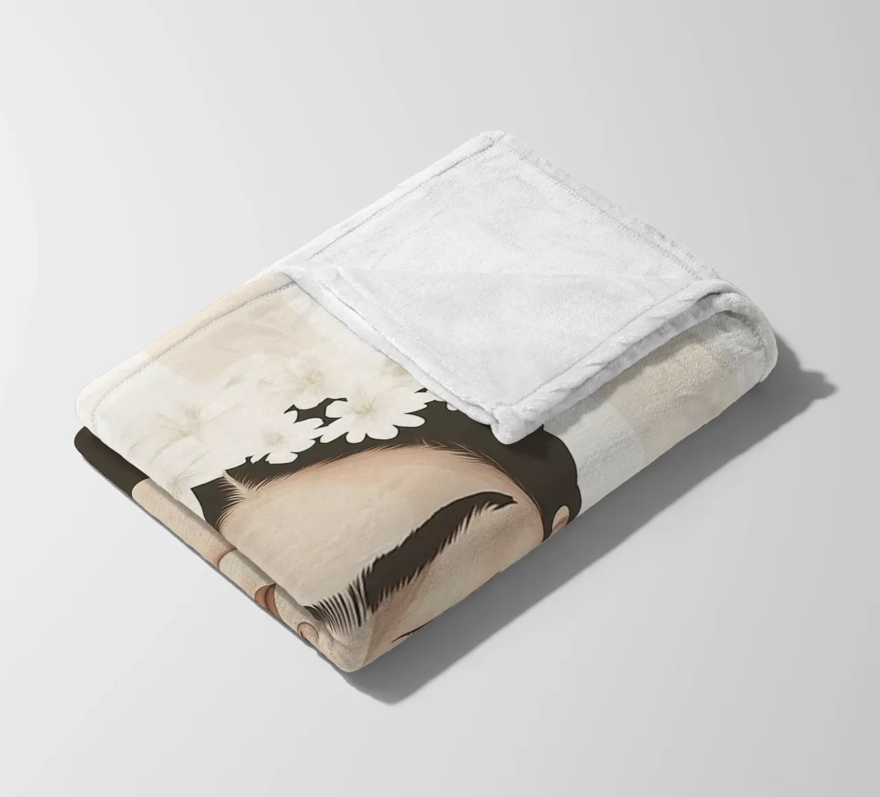 Stripe art with Frida fleece blanket by Carinaprint