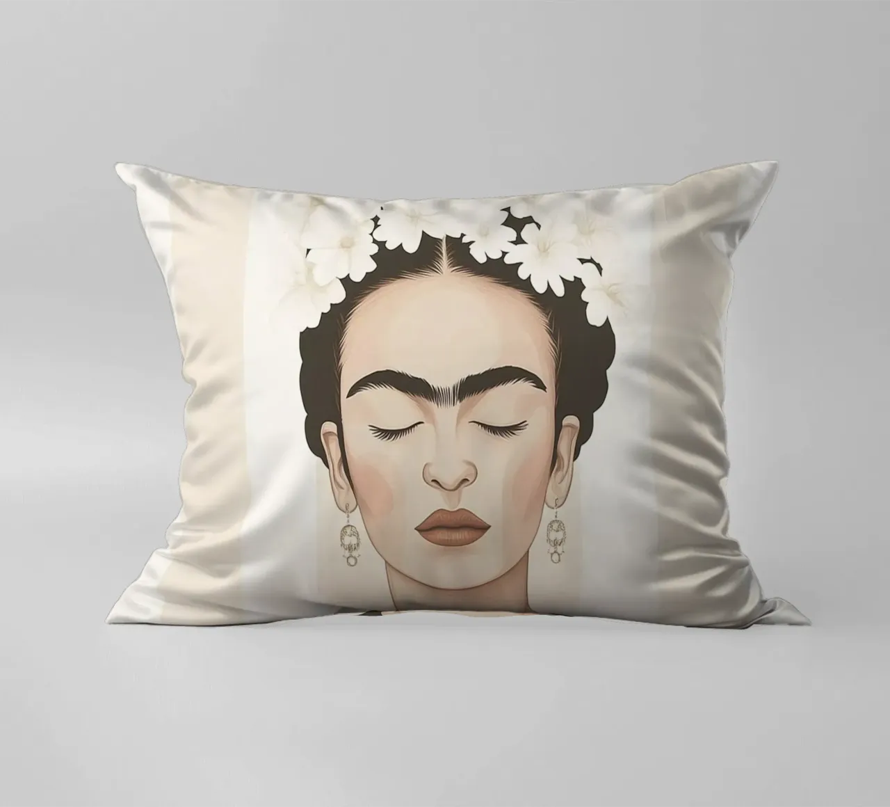 Arte a strisce con Frida cuscino da Carinaprint