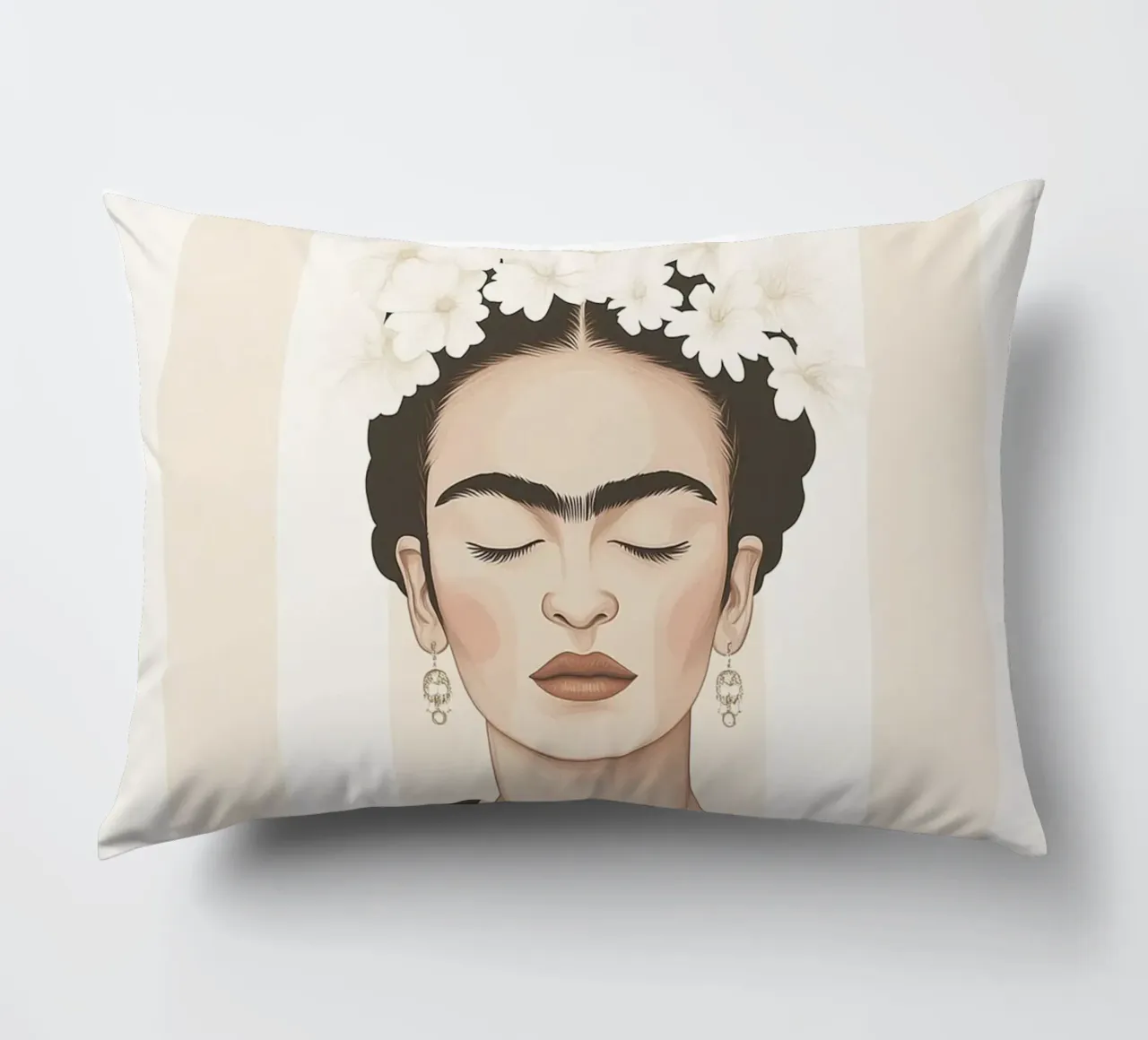 Arte a strisce con Frida cuscino da Carinaprint